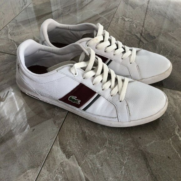 White Lacoste Sneakers - Picture 1 of 3